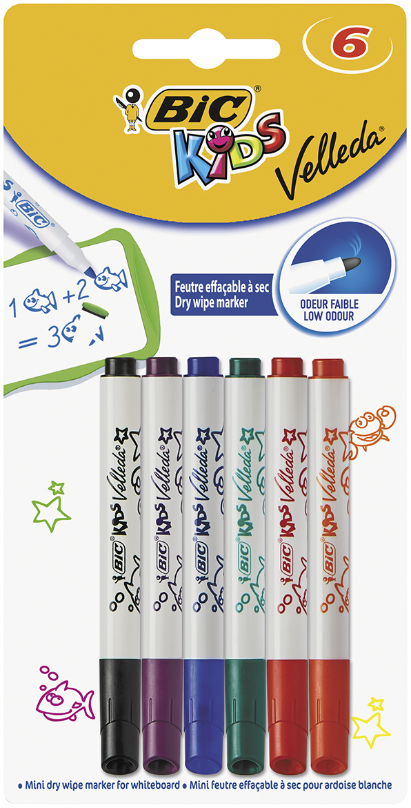 Marker suchościeralny BIC Velleda Mini Kids 6szt.